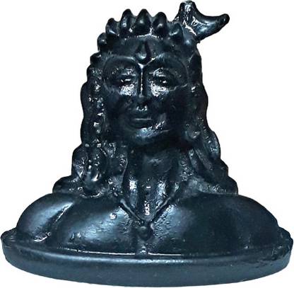 CPUC Marble Adiyogi Idol | Shiva Adinath Statue for Pooja Temple, Car dashboard Small Decorative Showpiece  -  7 cm