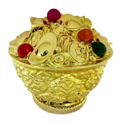 Vastu Art Vastu / Feng Shui / Wealth Bowl for Wealth, Happyness and Prosperity Decorative Showpiece  -  10 cm