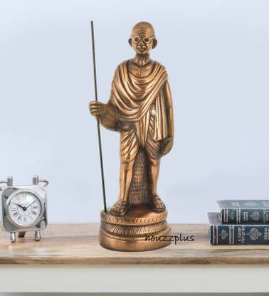 HOUZZPLUS Handicraft Mahatma Gandhi Statue , Gandhi Ji Idol For office & home Decor Decorative Showpiece  -  32 cm