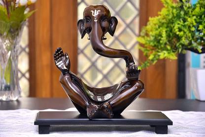 MARINER'S CREATION GANESHA IDOL WITH TRAY FOR GIFT & HOME DECOR HOUSE WARMING GIFT Decorative Showpiece  -  20 cm