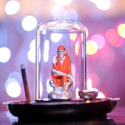 SILVERSPOT JEWEL Sai Baba Idol Decorative Showpiece  -  14 cm