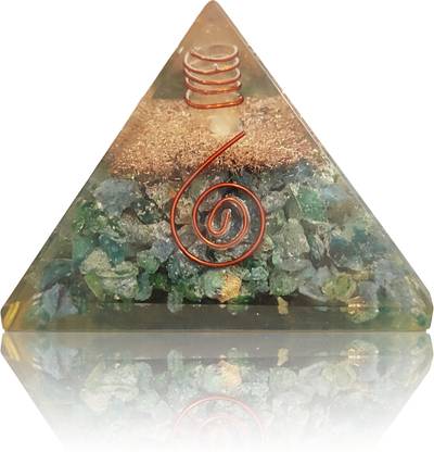 Peekdee Jade Green Pyramid 1Reiki Healing Gemstone Decorative Showpiece  -  7.31 cm