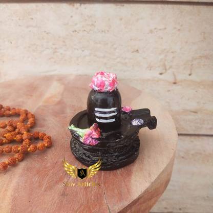 Shiv Articles Small Shivling for Home Temple and Office Decorative Showpiece  -  6.5 cm