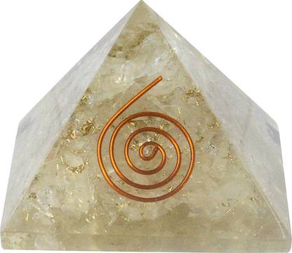 REIKI CRYSTAL PRODUCTS Clear Quartz Pyramid Orgone Pyramid Natural Crystal Pyramid 40-50 mm EMF Protection Orgonite Pyramid Reiki Healing Stone Pyramid For Vastu Correction And Increase Energy Decorative Showpiece  -  5 cm
