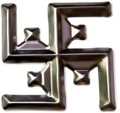 BMLENGINEERING 3D MS Sheet Swastik Design Decorative Showpiece  -  35 cm