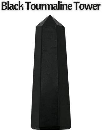 Crystal Heaven Black Tourmaline Tower 2 - 3 Inch Decorative Showpiece  -  8 cm