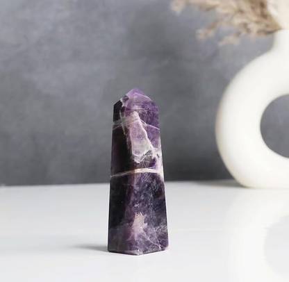 CRYSTALSBYPC Amethyst Crystal Tower - Natural Purple Quartz Tower Decorative Showpiece  -  5 cm