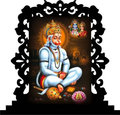 UNIQUE Hanuman murti for Home, Car Dashboard idols Figurine Showpiece, Gift Item & Statue for Temple/Home Decor / Office / Study Table Decorative Showpiece  -  10 cm
