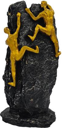 BunyBee Rock Climber Retro Rock Climbing Figures Resin Sculpture Figures Men Statue Decorative Showpiece  -  25 cm