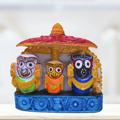 Real Craft Radiant Jagannath Color Vigraha Decorative Showpiece  -  9 cm
