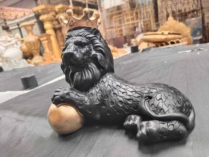 Biotouch Beautiful 4 Set of Lions Decorative Showpiece  -  10 cm