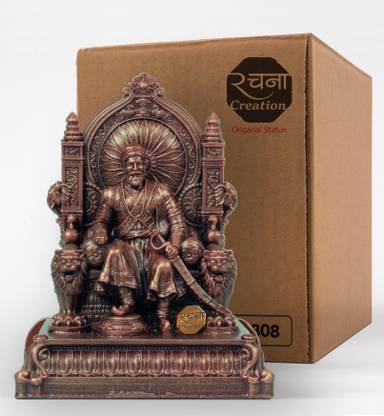 rachana creation Shivaji Maharaj statue Decorative Showpiece  -  12 cm