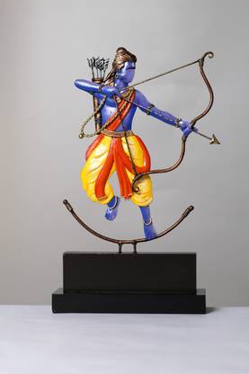 Bastar Arts Wrought Iron Ram Ji Table Top Memento डेकोरेटिव शोपीस  -  36 cm