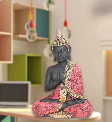 Stark Decor Buddha's Bliss: Meditative Samadhi Figurines Decorative Showpiece  -  26 cm