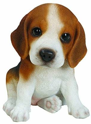 Sawcart Beautiful Cute Brown Beagle Dog Animal Statue Sculpture Figurine Home Decorative Decorative Showpiece  -  13.5 cm