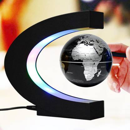 BNF New Design Levitating Magnetic Floating Glass Globe Float Light Magnetic Globe Decorative Showpiece  -  5 cm