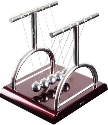 lanellie Metal Perpetual Motion Pendulum Toy & Swing Balance Collision Ball Decorative Showpiece  -  13.5 cm