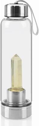 NSE Citrine Crystal Infuser Water Bottle Decorative Showpiece  -  24 cm