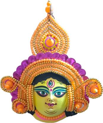 vibhusana Chhou Durga Mask Decorative Showpiece  -  26 cm