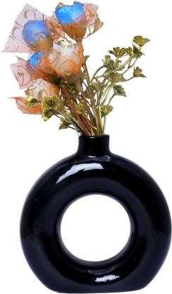 Flipkart SmartBuy Matte/Glossy Finish Round Shaped Flower Pot for Modern Gardens" Decorative Showpiece - 3 cm