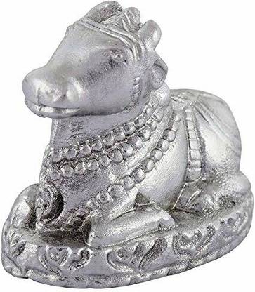 RAM RATAN KENDRA Ram Ratan Kendra 50 Grams Pure Mercury Nandi Ji AAA Quality Decorative Showpiece  -  5 cm