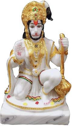 krishnagallery1 Wg Hauman Murti Statue Marble Finish Hanuman Statue , Decorative Showpiece  -  21 cm