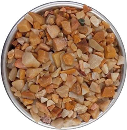 estore Natural Yellow Aventurine Stone Chips 200grm semiprecious Stone for Home Decor Decorative Showpiece  -  2 cm