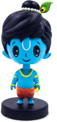 TRAVELLING SANKIRTAN PARTY Krishna Bobblehead Decorative Showpiece  -  15 cm