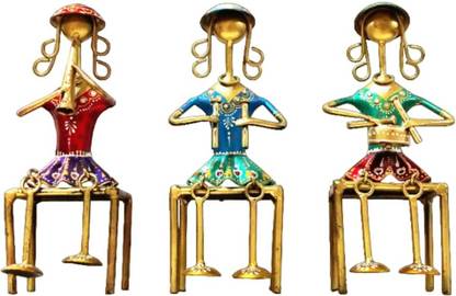 Vandana Collection Musician Figurine Traditional Indian Art Piece Home & Office Decor Decorative Showpiece  -  24 cm