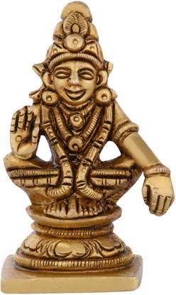 Shreeyash Ayyappa Swami Ayyapan Statue Idol Idols Lord Swami Silai Murti Decorative Showpiece  -  6 cm