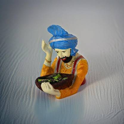 Miss Peach Handcrafted Guardian of Memories: Resin Gentleman Storage Sculpture gift items Decorative Showpiece  -  20 cm