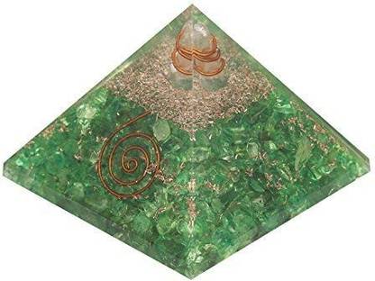 moonplus MOONPLUS Green Orgonite Pyramid / Feng Shui Pyramid /Vastu Showpiece Decorative Showpiece  -  5.5 cm