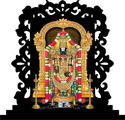 UNIQUE Tirupati Balaji idol for Car Dashboard idols Figurine Showpiece sai Idol for home Lord venkateshwara Decorative Spiritual Gift Item & Statue for Bhagwan/Temple /Pooja/ Home Decor / Office / Study Table, Holy Statue, Lord Tirupati Decorative Showpiece Decorative Showpiece - 10 cm