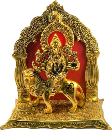 Neo Classic Durga Maa Hindu Goddess Statue | Maa Durga Statue with Lion Figurine Decorative Showpiece  -  23 cm