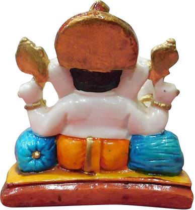 vinayakmoorti Marble Made Shree Ganesha Statue Ganesh Murti Ganesh Idol (Height:- 3.93 Inch) Decorative Showpiece  -  10 cm