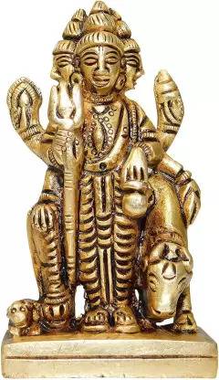 murtify Brass Dattatreya Statue God Datta Idol Trimurti Bhagwan Lord Datta Statues Decorative Showpiece  -  5 cm