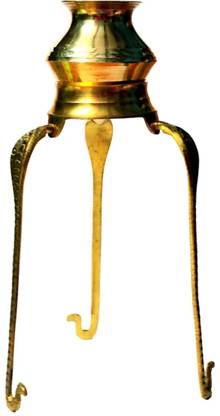 Crafting Bear Pack of 1 Brass Lota for Puja Tripai Lota for Jalabhishek of Shivling Decorative Showpiece - 22 cm (Brass, Gold) Decorative Showpiece  -  22 cm