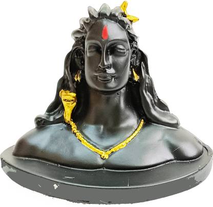 AllZon Adhiyogi Isha Yoga Shiva Statue Idol Decorative Showpiece  -  9 cm