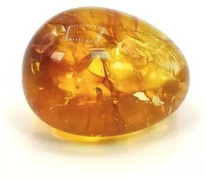 RESHAMM LIFE CARE Premium Citrine Tumble Pocket Crystal for Money, Asymmetrical, Success Stone Decorative Showpiece  -  2.5 cm