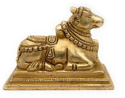 Bhunes Nandi Statue Nandhi Idol Murti Bull |Ox Nandi God Statue Nandhi Decorative Showpiece  -  7 cm