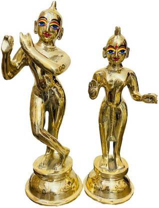 krishnagallery1 Brasss Radha Krishna Murti Decorative Showpiece  -  15 cm