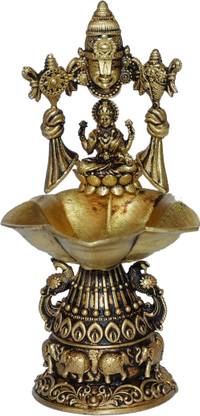 Kalarambh Brass Balaji Diya Decorative Showpiece  -  12.19 cm