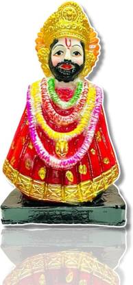 DARIDRA BHANJAN Shri Khatu Shyam Toran Dwar With Picture of Khatu Shyam Decorative Showpiece  -  16 cm