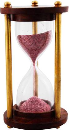 Kushicreations 2MIN WOODEN TIMER Decorative Showpiece  -  8 cm