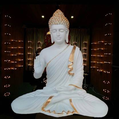 alila Meditating Buddha Idol Statue Showpiece Home Living Room Decor, 14 inches Decorative Showpiece  -  35.56 cm