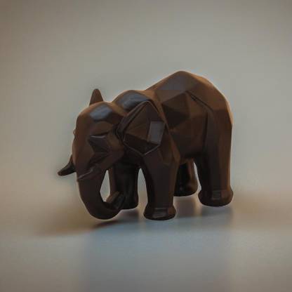 Miss Peach Graceful Handcrafted Elephant Showpiece-Embodying Strength and Elegance Decorative Showpiece  -  12 cm