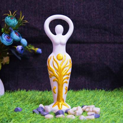 GLOBAL AROMA Triple Goddess Moon Goddess,Pentacle Goddess and Spiral Goddess Statue Decorative Showpiece  -  21 cm