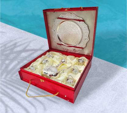 BRASS BLESSING Luxury Turkish Teapot Set for Home Tea Party - Home Decor (243) Bowl Serving Set