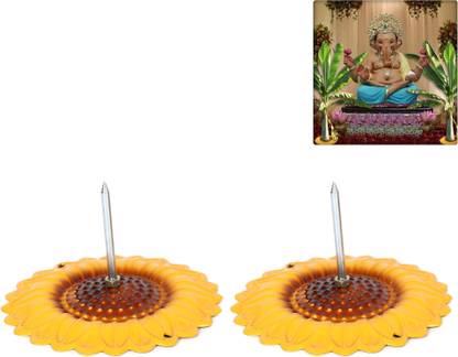 Listant enterprises Decorative Banana Plant Stand for Banana Tree/stem Stand for puja/Religious Decorative Showpiece  -  15 cm