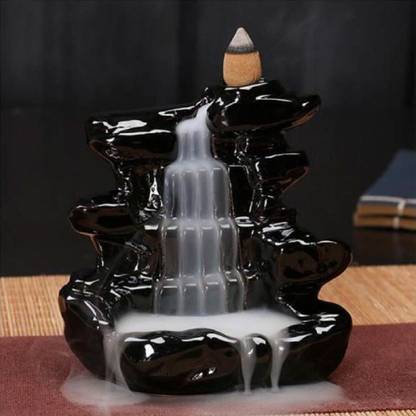 Flipkart SmartBuy Smoke Fountain unique Backflow Dhoop burner 10 Incense Cone Sticks Decorative Showpiece  -  12 cm
